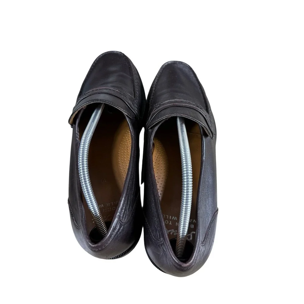 Sioux Como Loafer Dress Shoe Men's Sz 10  Burgundy Napa Lamb‎ Leather Moccasin